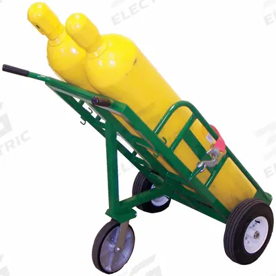 SAFTCART Cylinder Hand Truck: 890 lb, Single, 2 Cylinder - Ergonomic Tilt-Back Cylinder Hand Trucks