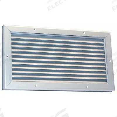 Dayton Door Louver: Clear Anodized, Aluminum - Door Louvers