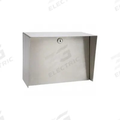PEDESTAL PRO Outdoor Housing: 8 in Overall Ht, Silver, Cover Housing, 6 in x 10 in - Covers for Gate Operator Access Control Devices