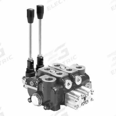 HYDRO CUSTOM Hydraulic Directional Control Valve: Four-Way / Four Positions - Stack Valve Working Sections