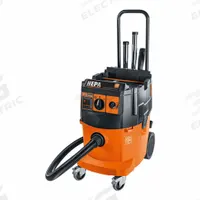 FEIN Dust Extractor: HEPA, Dry/Wet, 9 1/5 gal Tank, 151 cfm Air Flow, 1 3/8 in Hose Dia (MPN 92030070990). Key specifications — attr118028: Plastic; attr118016: Yes; attr117997: FEIN.