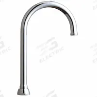 CHICAGO FAUCETS Spout: Spout, Arc, Swivel Spout, Brass, Polished Chrome, Laminar, UNEF (MPN GN2AJKABCP). Key specifications — Includes: Mounting Hardware; Product Type: Spout; Spout Style: Swivel; Body Material: Brass; Color/Finish: Polished Chrome; Brand: CHICAGO FAUCETS.