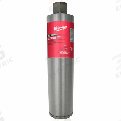 MILWAUKEE Coring Bit: 2 in Core Dia, 15 in Max Drilling Dp - Diamond-Tipped Core Bits for Wet Coring