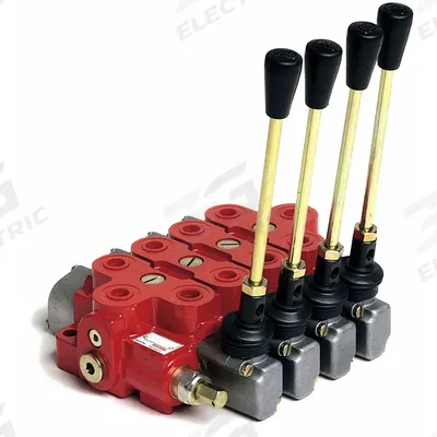 BUCHER HYDRAULICS Lever Operated Sectional Valve: Four-Way / Three Positions - Manual Spool Monoblock Valves
