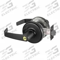 CORBIN RUSSWIN Door Lockset: Classroom Lever Locksets, Black, ADA Compliant, LFIC (MPN CLX3355 NZD BSP CT6D). Key specifications — Ligature Resistance: Not Ligature-Resistant; Brand: CORBIN RUSSWIN; Lockset Function ANSI Code: F84; Visual Indicator Message: No Message; Lockset Style: Classroom; ADA Compliant: Yes; Finish: Black Painted.