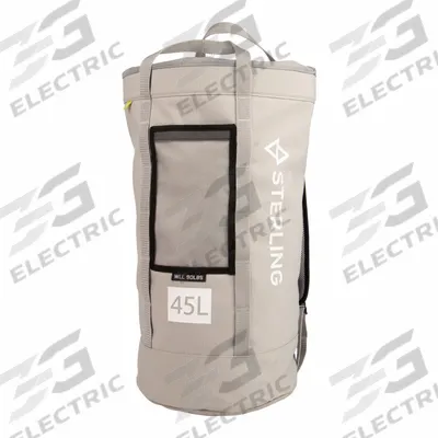 STERLING ROPE Rope Bag: Gray, Rope Tie-Off, 23 1/2 in Overall Ht - Rope Bags