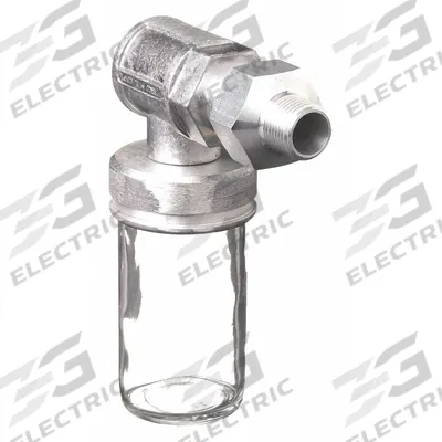 WATCHDOG Closed System Oiler: 4 oz Capacity, Glass, 1/2" Thread Size - Closed Constant-Level Oilers
