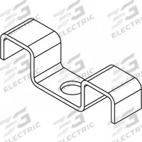 FIBERGRATE Fiberglass Grating Clip: 316 Stainless Steel, Fits 2 in Bearing Bar Spacing, Clip Only (MPN 734560/25)