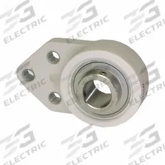 IPTCI BEARINGS 3 Bolt Flange Bearing: Radial Ball, 1 7/16 in Bore, PBT Plastic, Set Screws, Ball (MPN SUCTFB207-23 IP69K). Key specifications — Bore Type: Cylindrical; Brand: IPTCI BEARINGS; Housing Material: PBT Plastic; Lubricant Material: H-1 Grease; Mounting Bolt Size: 7/16 in; Split Housing: Not Split; System of Measurement: Inch.