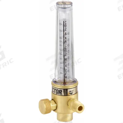 VICTOR Flowmeter: 1/4 in NPT M Inlet, 5/8"-18 F RH Outlet - Flowmeters