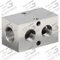 PNEUMADYNE INC Pipe Manifold Fitting: Inline, NPT x NPT, Rectangle, Stainless Steel, 3/8 in NPT (MPN M20-250-2-SS). Key specifications — Material: Stainless Steel; Brand: PNEUMADYNE INC; Specific Fitting Shape: Rectangle.