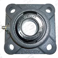 NTN 4 Bolt Flange Bearing: Radial Ball, 1 11/16 in Bore, Cast Iron, Eccentric Collar, 5 13/32 in Lg (MPN UELFU-1.11/16M). Key specifications — Bore Type: Cylindrical; Brand: NTN; Lubricant Material: NLGI #3 Equivalent; Mounting Bolt Size: 1/2 in; System of Measurement: Inch.