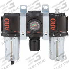 ARO Filter/Regulator/Lubricator: 3/4 in NPT, 171 cfm, 250 psi Max Op Pressure, 5 micron, 2000 Series (MPN C38351-810). Key specifications — attr109588: 2000; attr109524: ARO.