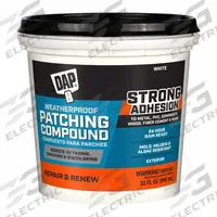 DAP Spackle: Platinum Patch, 32 oz Container Size, Pail, White (MPN 7079818787). Key specifications — Color: White; Series: Platinum Patch; Brand: DAP.