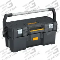DEWALT Tool Box: 24 in W 26 3/8 in D 11 3/16 in H, Foam, Black/Yellow, Detachable Lid (MPN DWST24070). Key specifications — attr1116905: Black; attr1116917: Detachable; attr1116946: DEWALT; attr1116904: Latch.