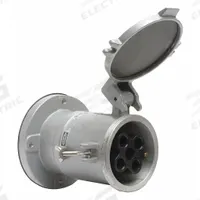 HUBBELL Pin and Sleeve Receptacle: Gray, 250V DC/600V AC, Three Phase, 200 A, 3 Pole, 4 Wire (MPN HBL4200RS2W). Key specifications — Brand: HUBBELL.