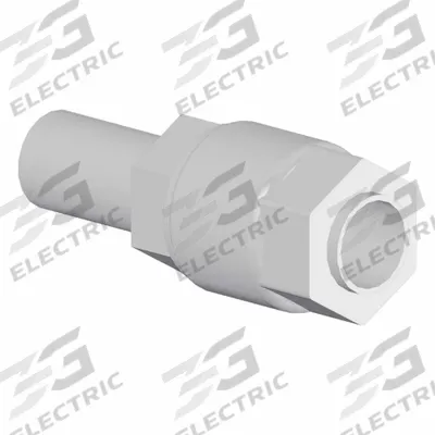 SMC Straight Adapter Fitting: 21 5/16 mm Pipe x 3/4 in OD Size, Threaded x Compression - PFA Compression Tube Fittings