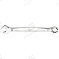 MILWAUKEE Combination Wrench: Chrome Vanadium Steel, Chrome, 22 mm Head Size, 11 1/2 in Overall Lg (MPN 45-96-9522). Key specifications — attr309539: 22 mm; attr309567: Yes; attr324930: MILWAUKEE.