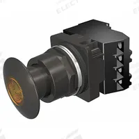 SIEMENS Mushroom Head Push Button: Illuminated, Mushroom Head Profile, Metallic, 30 mm, 1NO/1NC (MPN 52BP2D9AB). Key specifications — Brand: SIEMENS; Action: Maintained; Series: Class 52; Terminal Connection: Pressure Plate; Push Button Material Type: Metallic.