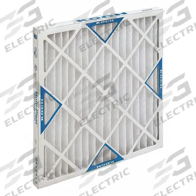 KOCH Pleated Air Filter: 20 in x 16 in x 2 in, MERV 8 - MERV 8 Pleated Air Filters