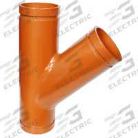 GRUVLOK 45° Lateral: Wye, 6 in x 6 in x 6 in, Carbon Steel, EPDM Seal, 300 psi @ 150°F (MPN 0390024842). Key specifications — Brand: GRUVLOK; Maximum Operating Pressure: 300 psi @ 150°F; Pipe Fitting Material: Carbon Steel; Fitting Pipe Size: 6 in x 6 in x 6 in.