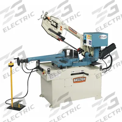 BAILEIGH INDUSTRIAL Band Saw: 13 13/16 in x 8 11/16 in, 66 to 280, 45° Left to 60° Right - Mitering Semi-Automatic Horizontal Band Saws