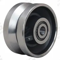 APPROVED VENDOR Track Wheel: 8 in Wheel Dia., 4 in Wheel Wd, 6,500 lb Load Capacity, Steel, Roller (MPN W-840-FVH-1MC). Key specifications — attr1099880: Yes; attr1099886: Silver; attr1099891: APPROVED VENDOR.