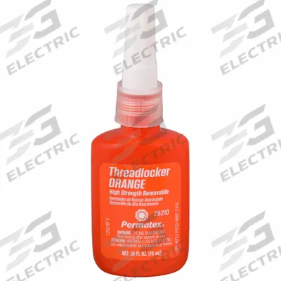 PERMATEX Removable Threadlocker: Orange, 0.34 fl oz, Tube, 1 EA, Orange – High Strength (MPN 25210) - Removeable High-Strength Threadlockers (Orange)