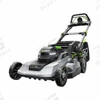 EGO Battery-Powered Lawn Mower: Self-Propelled, 21 in Cutting Wd, Bag/Mulch/Side Discharge Location (MPN LM2114SP). Key specifications — Run Time: 50 min; Cutting Height Adjustment: Single-Point; Battery Platform: POWER+; Deck Material: Plastic; Brand: EGO; Speed Settings: Variable; Filter - Kit Contents: Battery Included; Power Source: Battery-Powered.