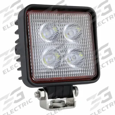 GROTE Small square work lamp: Square, Spot, LED, Bracket, Blunt Cut Wires - Vehicle Standard Spotlights