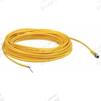 Cordset: M8 Male Straight X Bare Wire, 3 Pins, Yellow, PVC, 10 m Cable Lg, 24 AWG Wire Size (MPN 403006A10M100). Key specifications — Cable Jacket Color: Yellow; End 1 Mounting Orientation: Straight; End 1 Gender: Male; End 1 Connection Type: M8; Cable Jacket Material: PVC; Brand: BRAD HARRISON; IP Rating: IP67; End 2 Connection Type: Bare Wire.