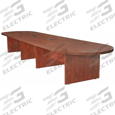 REGENCY Conference Table: Racetrack Oval, Laminate, Cherry, 192 in Overall Lg, 52 in Overall Wd - Oval Conference Tables