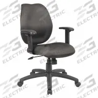 APPROVED VENDOR Office Chair: Black, Fabric Material, 19 1/2 in Back Ht, 20 in Seat Wd, Black Frame (MPN 452R24). Key specifications — attr982877: Black; attr982913: No; attr982865: Black; attr982870: APPROVED VENDOR; attr982901: Black.