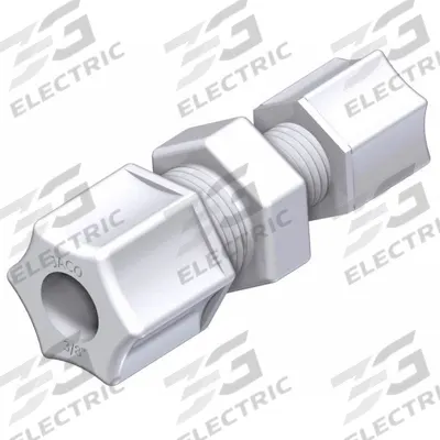 JACO Union Compression Connector: 3/4 in OD x 3/4 in OD Size, Compression x Compression - Polypropylene Compression Tube Fittings