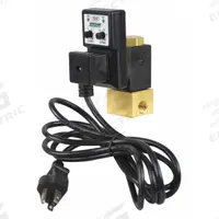 SPEEDAIRE Timed Electric Auto Drain Valve: 1/4 in NPT Pipe, 1/4 in Drain, 0.75 gpm, 115 V (MPN 13X536). Key specifications — attr294755: SPEEDAIRE; attr292031: 0.5 sec to 10 sec.