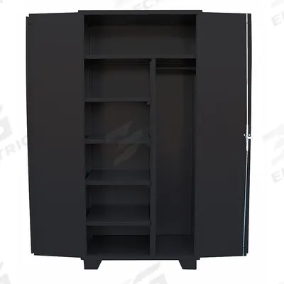 JAMCO Storage Cabinet: 36 in x 24 in x 78 in, 5 Shelves, Swing Handle & Padlock Hasp - Industrial Combination Cabinets