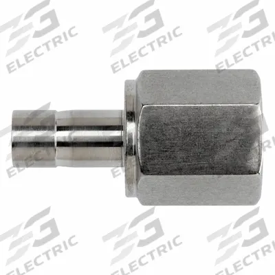 BRENNAN INDUSTRIES Compression Fitting Straight: 3/8 in OD x 3/8 in Pipe Fitting - Clean & Bagged Single-Ferrule Stainless Steel Fittings