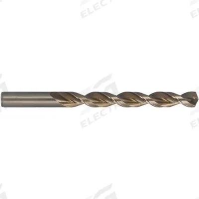 CLEVELAND Jobber Length Drill Bit: #28, 135° Split Point, Straw/Bronze Cobalt - Cobalt Jobber-Length Drill Bits for Deep Hole-Drilling