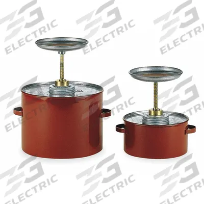 EAGLE Plunger Can: 1/2 gal Capacity, Powder Coated Steel - Plunger Cans