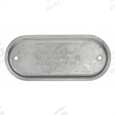 APPLETON ELECTRIC Covers for Conduit Access Fitting: Steel, FM7, 1 in Trade Size - Covers for Conduit Access Fittings