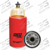 BALDWIN FILTERS Fuel Filter: Spin-On, 4 1/16 in Outside Dia, 4 1/16 in Inside Dia, 1"-14 Thread Size (MPN BF46072). Key specifications — attr1137520: BF46072; attr434022: BALDWIN FILTERS; attr427730: Paper; attr427731: Integral Gasket; attr1017112: Trucks; attr1017113: Volvo.