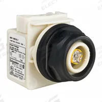 SCHNEIDER ELECTRIC Pilot Light: 30 mm Panel Mounting Size, No Lens Included, LED, 9001SK Series (MPN 9001SKP35LY). Key specifications — Lens Color: No Lens Included; Series: 9001SK; Brand: SCHNEIDER; Includes Push-To-Test: No Push-To-Test Included.