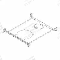 PRESCOLITE Mounting Pan: 1 5/8 in Overall Ht, 17 5/8 in Overall Lg, 14 5/8 in Overall Wd (MPN FRAME4R-HB). Key specifications — attr1310836: PRESCOLITE.