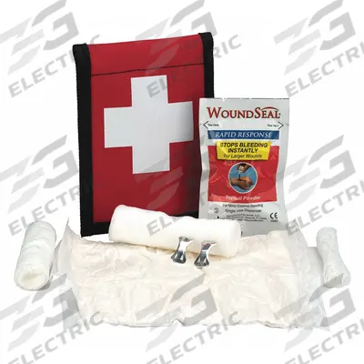 FIRST AID ONLY Bleeding Control Kit: Fabric Bag, 1 People Served, 2 Components - Bleeding Control Kits