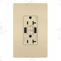 USB Receptacle: Duplex, 5-20R, 2 USB Ports, USB Type A, Ivory, 125V AC, 20 A, GFCI (MPN 2097TRUSBAAI). Key specifications — Brand: LEGRAND.