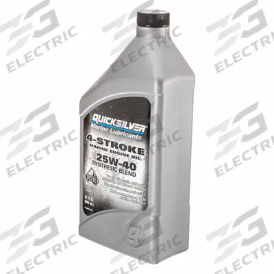 QUICKSILVER Engine Oil: Conventional, 1 qt Size, Bottle, 25W-40 - 2-Cycle, 4-Cycle & Powersports Engine Oil