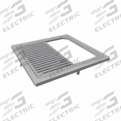 ZURN Grate Only: 14 in Overall Wd, Square, Bronze, Nickel-Plated, Silver - Floor Sinks with Grates