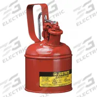 JUSTRITE Type I Safety Can: For Use With Flammables, 1/4 gal Capacity, Powder Coated Steel, Red (MPN 10101). Key specifications — Brand: JUSTRITE.