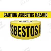 APPROVED VENDOR Barricade Tape: 1,000 ft Lg, 3 in Wd, Caution Asbestos Hazard Legend, Polyethylene (MPN B3104Y287-200). Key specifications — Tape Message: Caution Asbestos Hazard; Message Color: Black; Brand: APPROVED VENDOR.