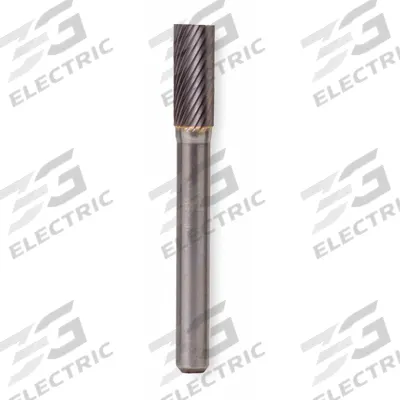 WIDIA METAL REMOVAL Carbide Bur: Cylinder, SA-1, Single Cut, 1/4" x 5/8" Head - Single-Cut Cylinder Burs